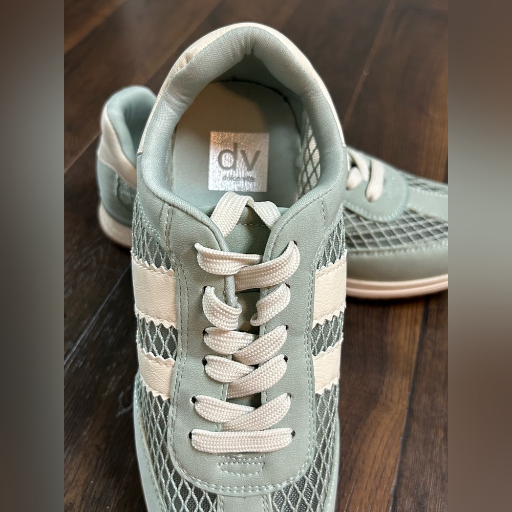 DV by Dolce Vita Sage Green and Cream Athletic Sneakers - Picture 5 of 11